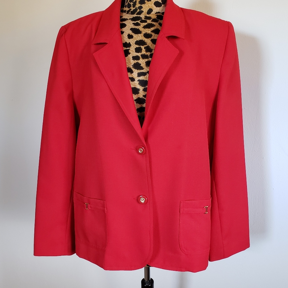 ALFRED DUNNER Red Blazer
